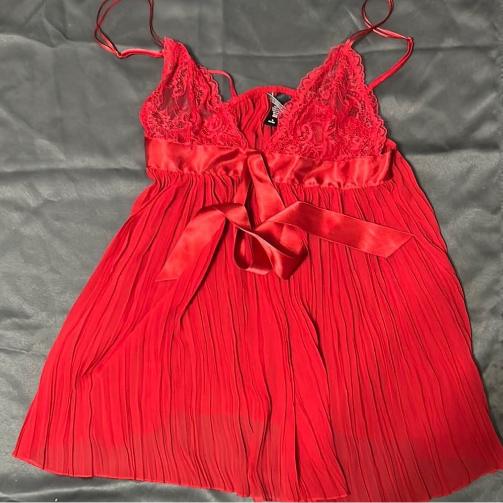 Victoria's Secret Red Chiffon Babydoll